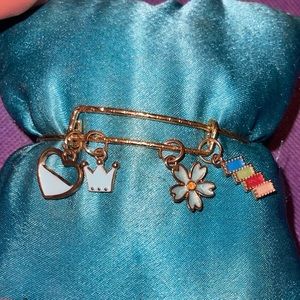 Gold charm bracelet